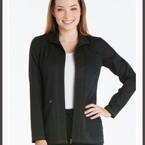 Dickies Black Scrub Jacket with Contrast Stitching. Sz Womans L